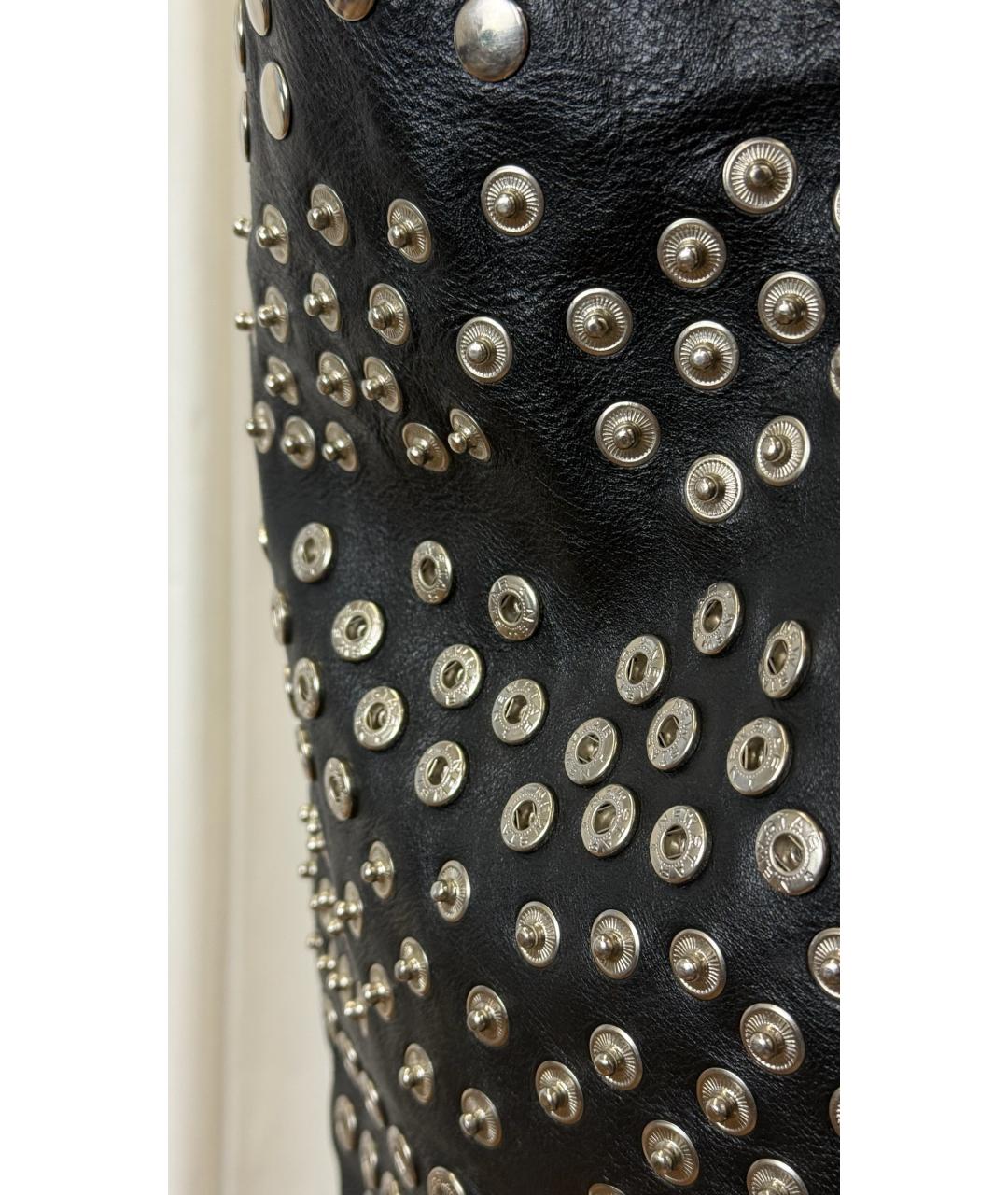 DOLCE&GABBANA Черная кожаная сумка тоут, фото 5