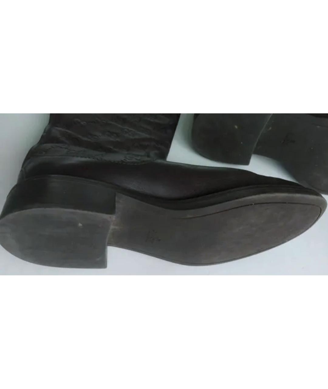 GUCCI Коричневые кожаные сапоги, фото 4