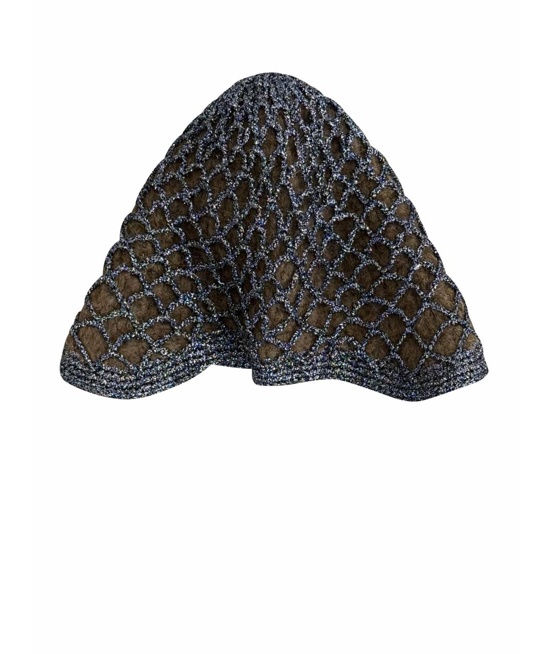 MAISON MARGIELA Серебряная шерстяная шапка, фото 1