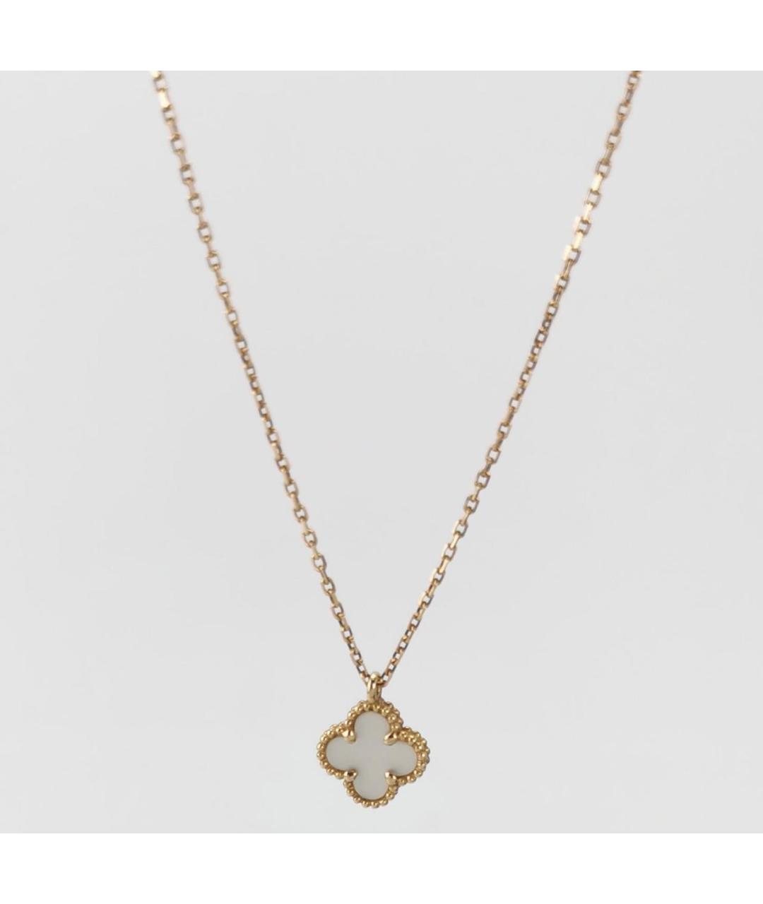 VAN CLEEF & ARPELS Белое колье из желтого золота, фото 3