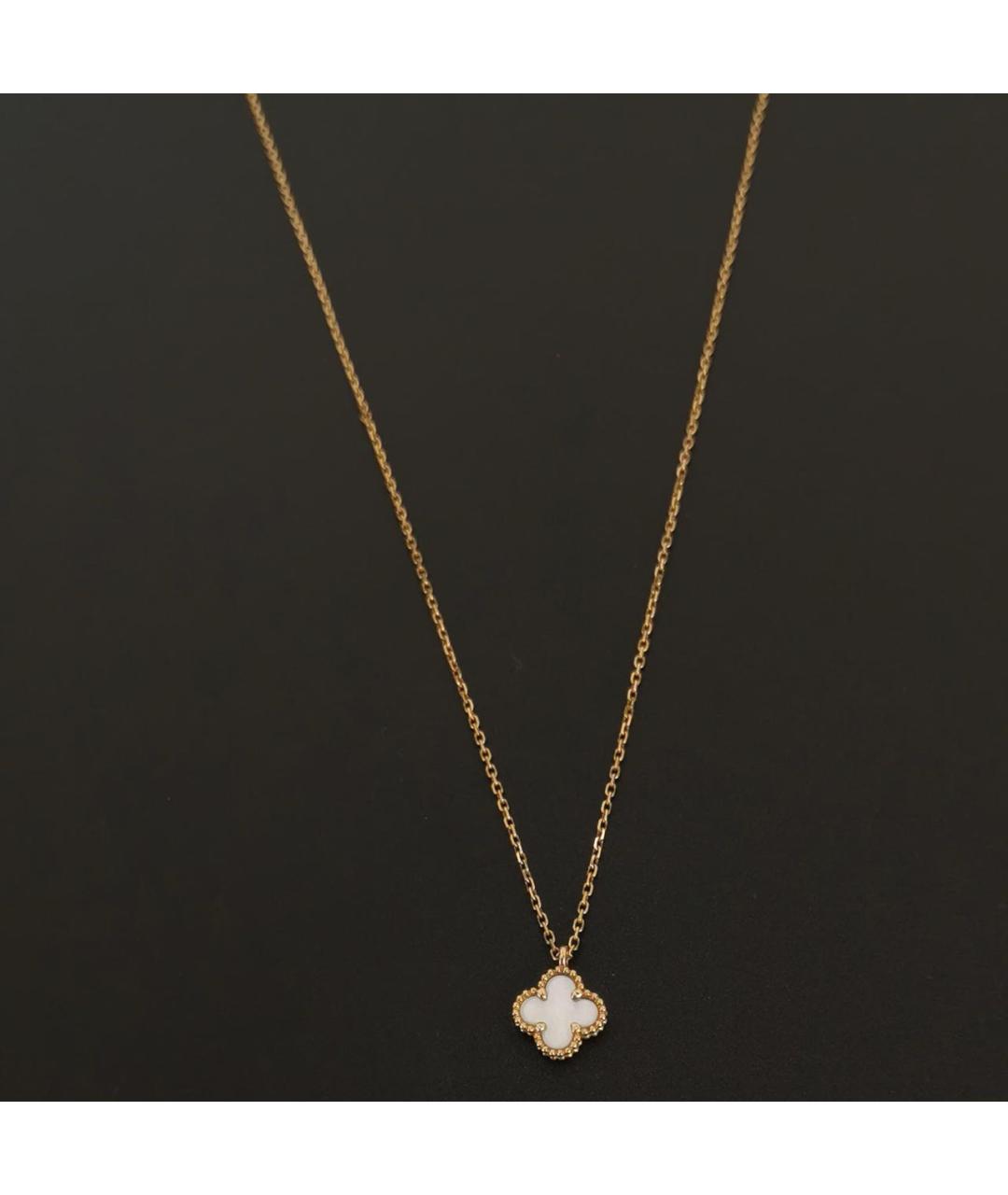 VAN CLEEF & ARPELS Белое колье из желтого золота, фото 5