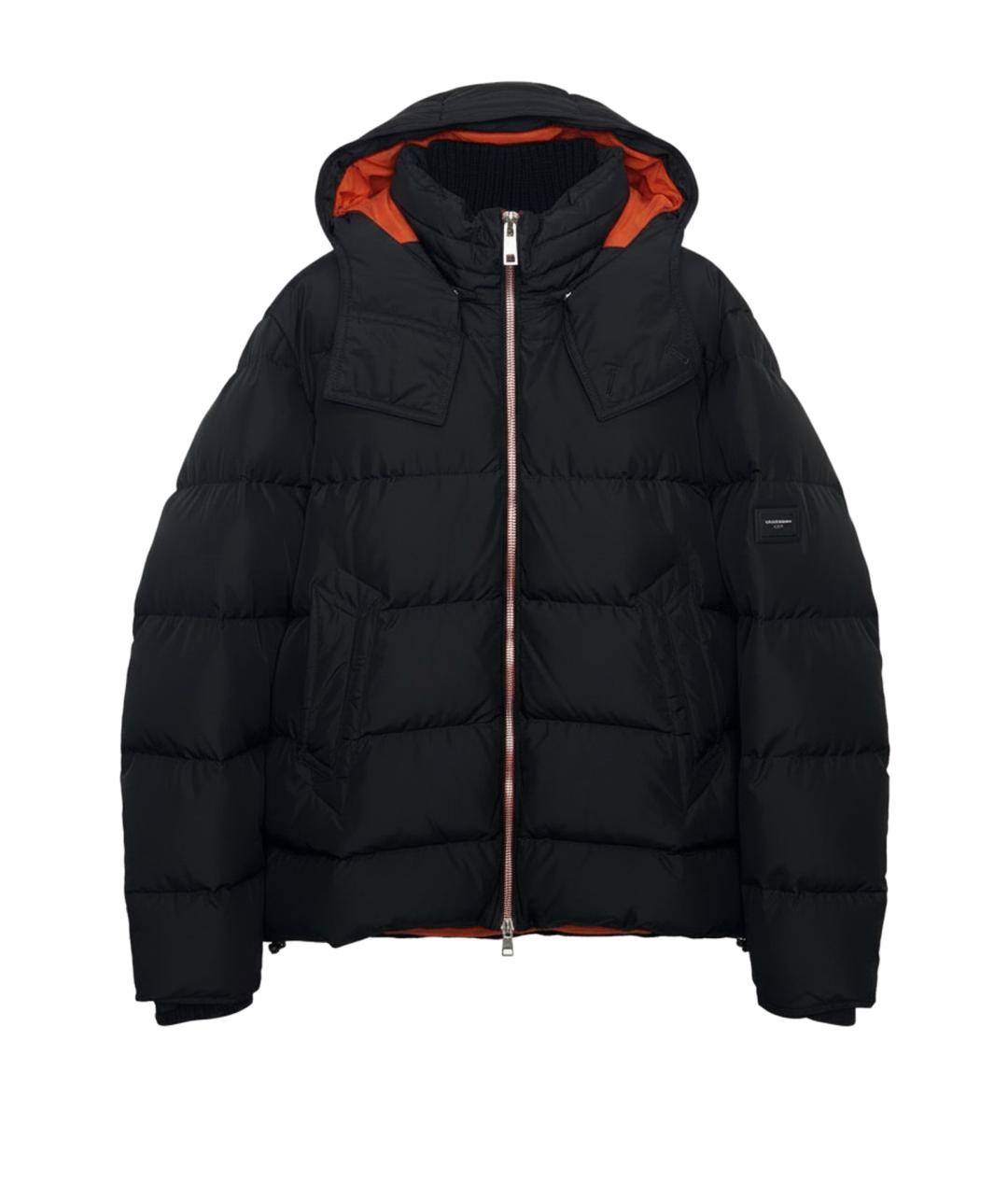 DOLCE&GABBANA Черный пуховик, фото 1