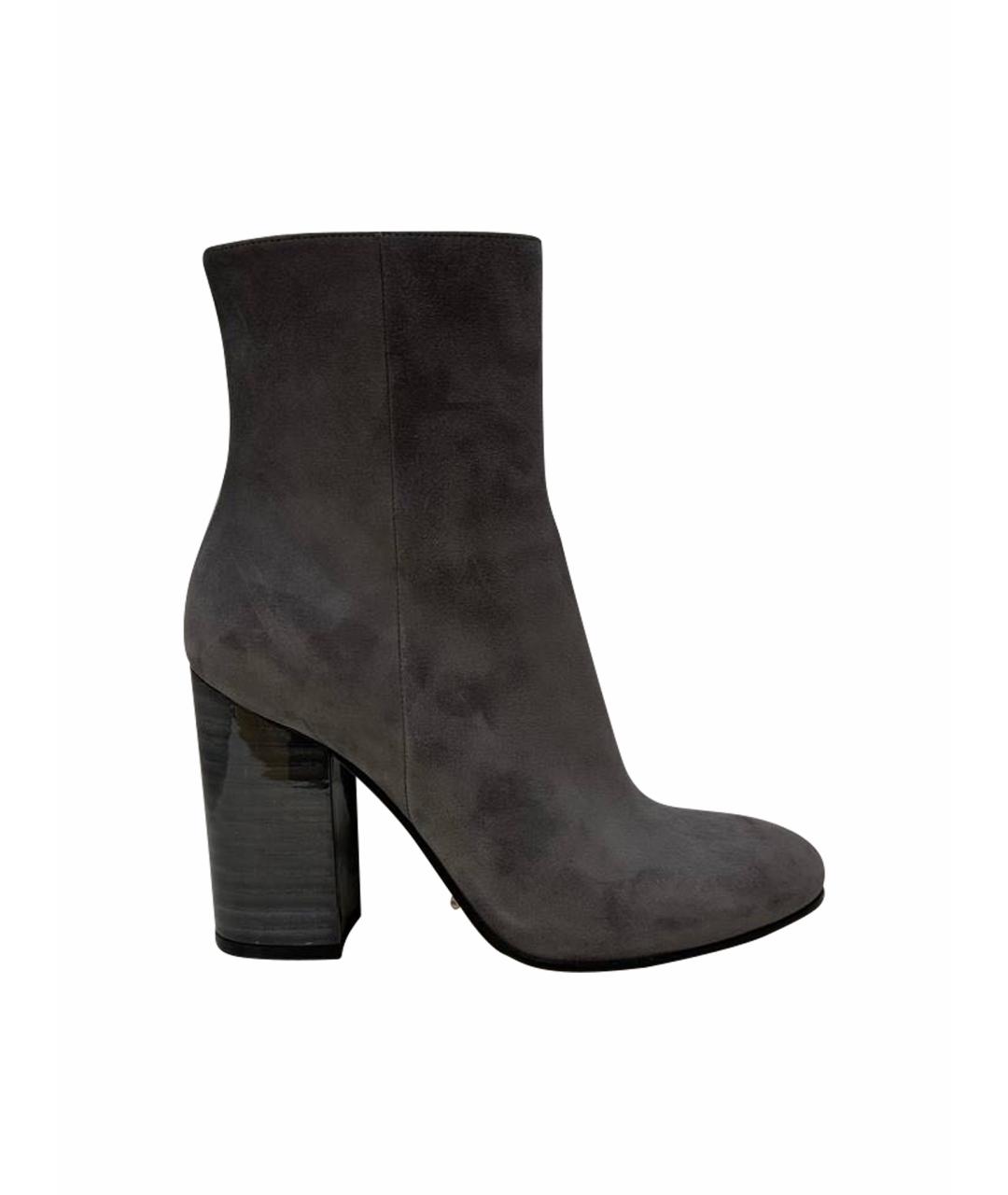 GIANVITO ROSSI Серые замшевые ботильоны, фото 1