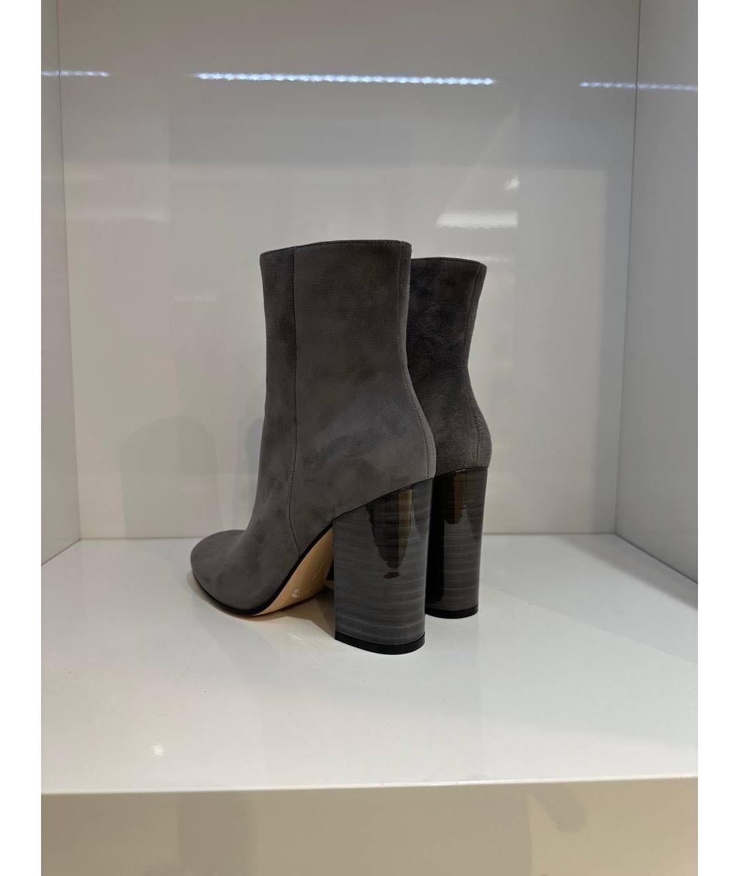 GIANVITO ROSSI Серые замшевые ботильоны, фото 3