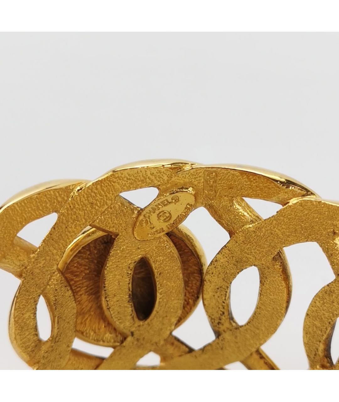 CHANEL Золотой металлический браслет, фото 5