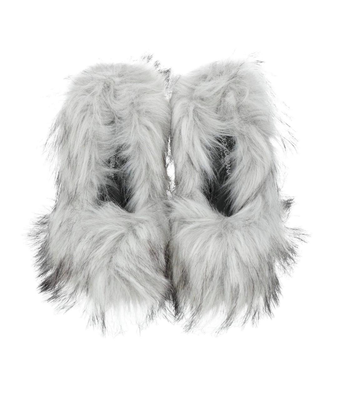 DOLCE&GABBANA Серые текстильные туфли, фото 3