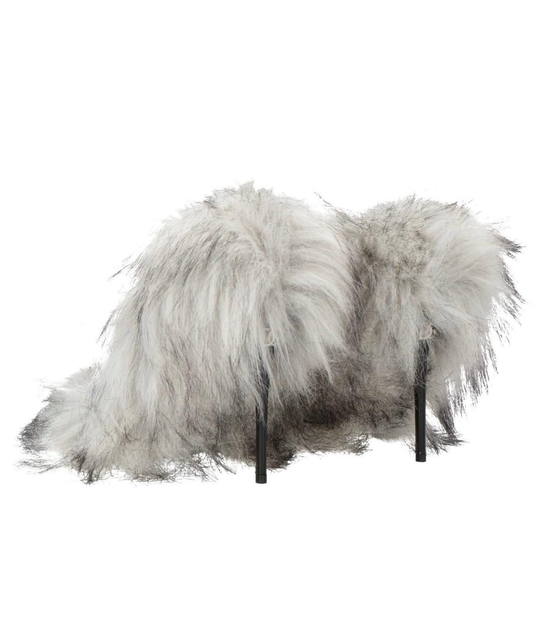 DOLCE&GABBANA Серые текстильные туфли, фото 4