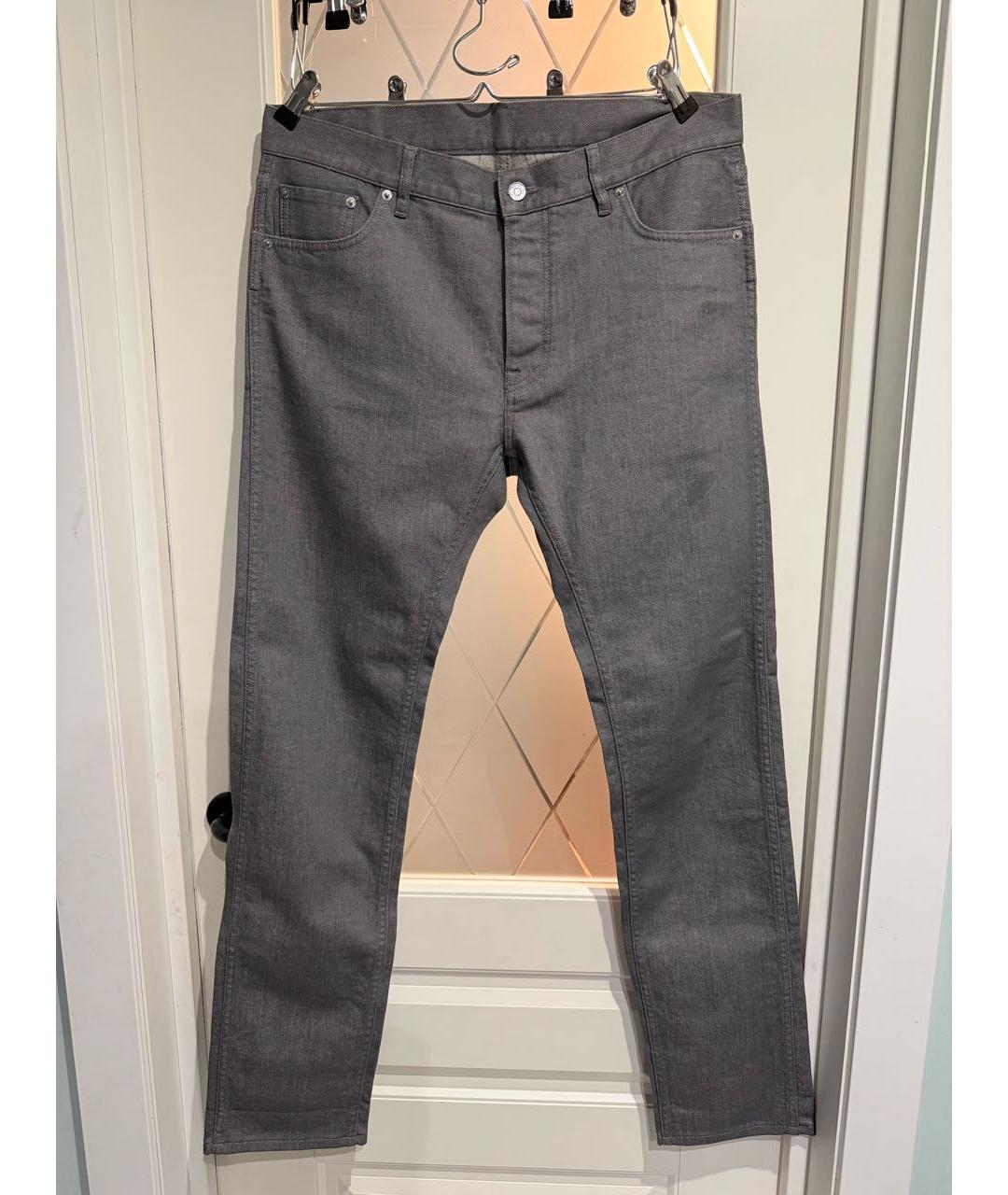 BERLUTI Серые хлопковые прямые джинсы, фото 6