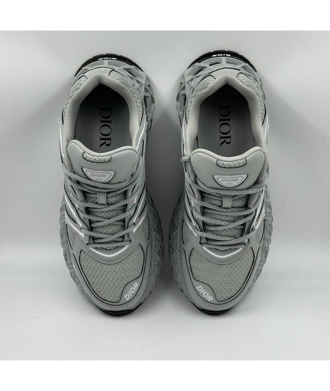 CHRISTIAN DIOR Серые текстильные низкие кроссовки / кеды, фото 3