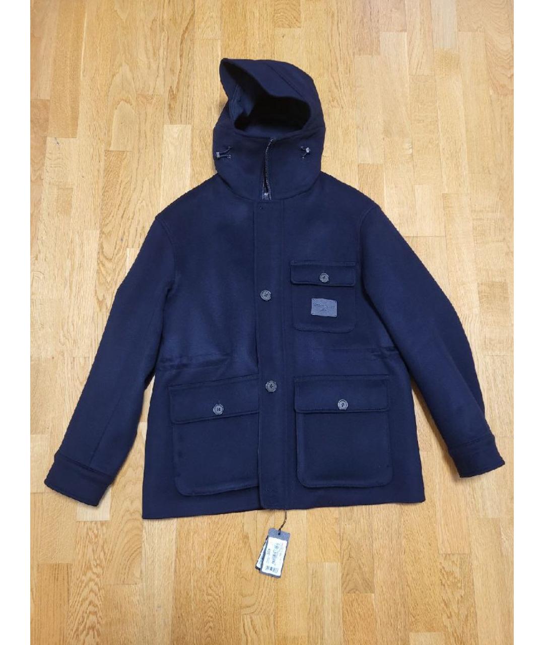 EMPORIO ARMANI Синяя шерстяная куртка, фото 8