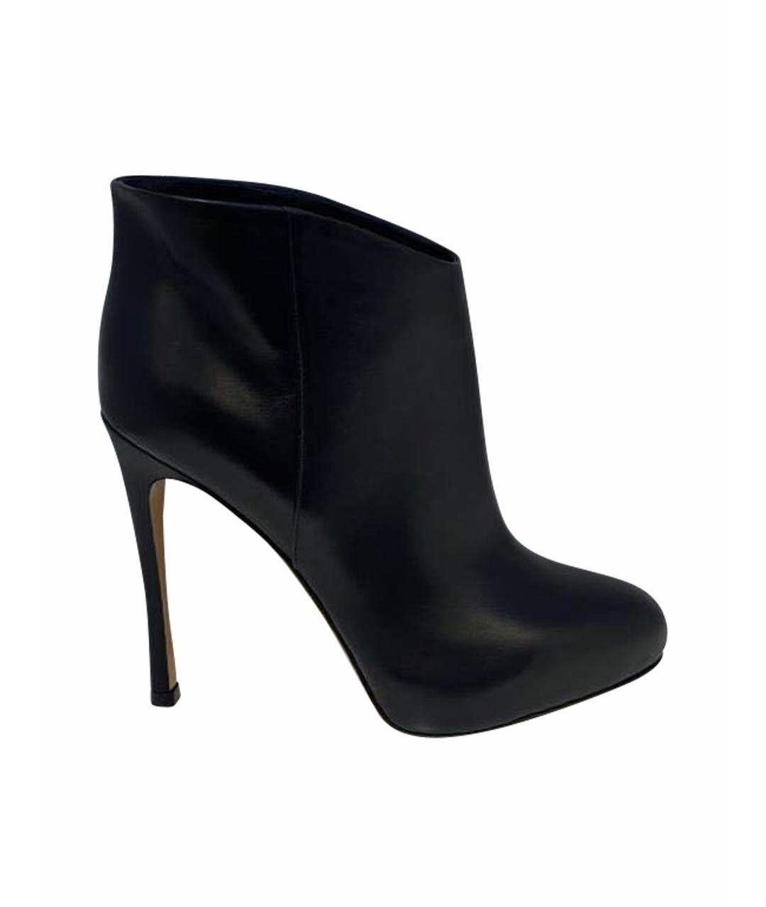 GIANVITO ROSSI Черные кожаные ботильоны, фото 1