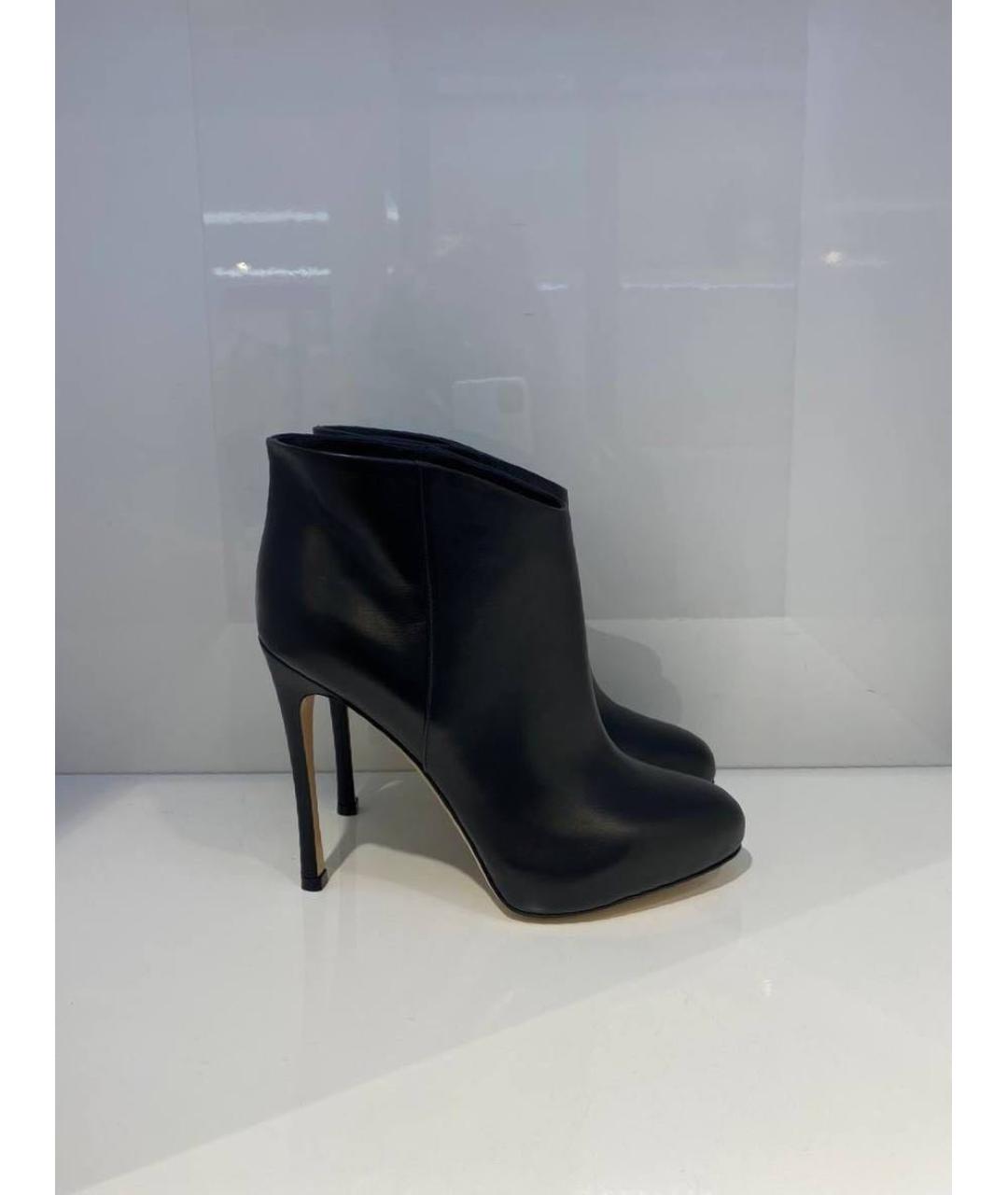 GIANVITO ROSSI Черные кожаные ботильоны, фото 3