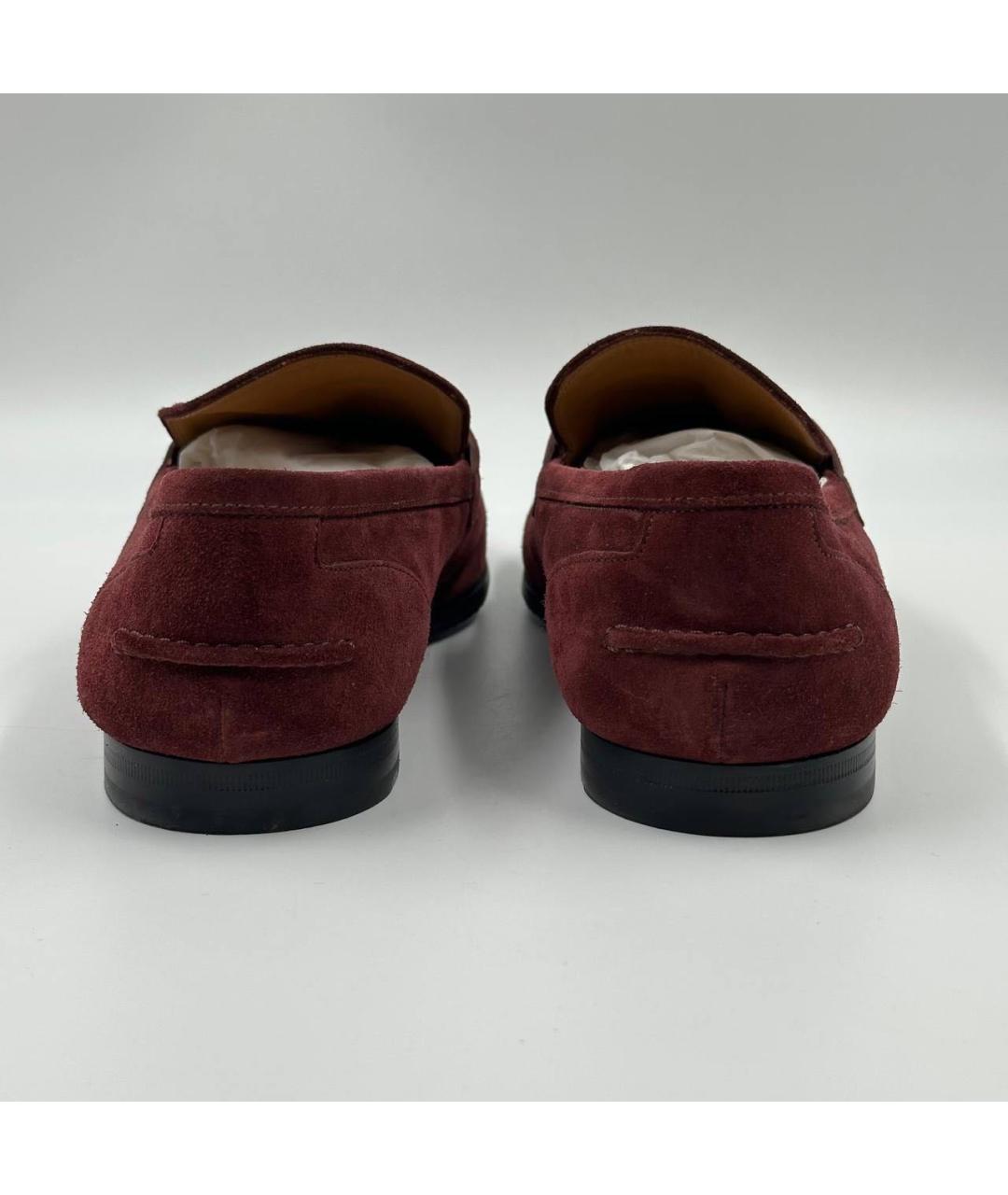 GUCCI Бордовые замшевые лоферы, фото 5