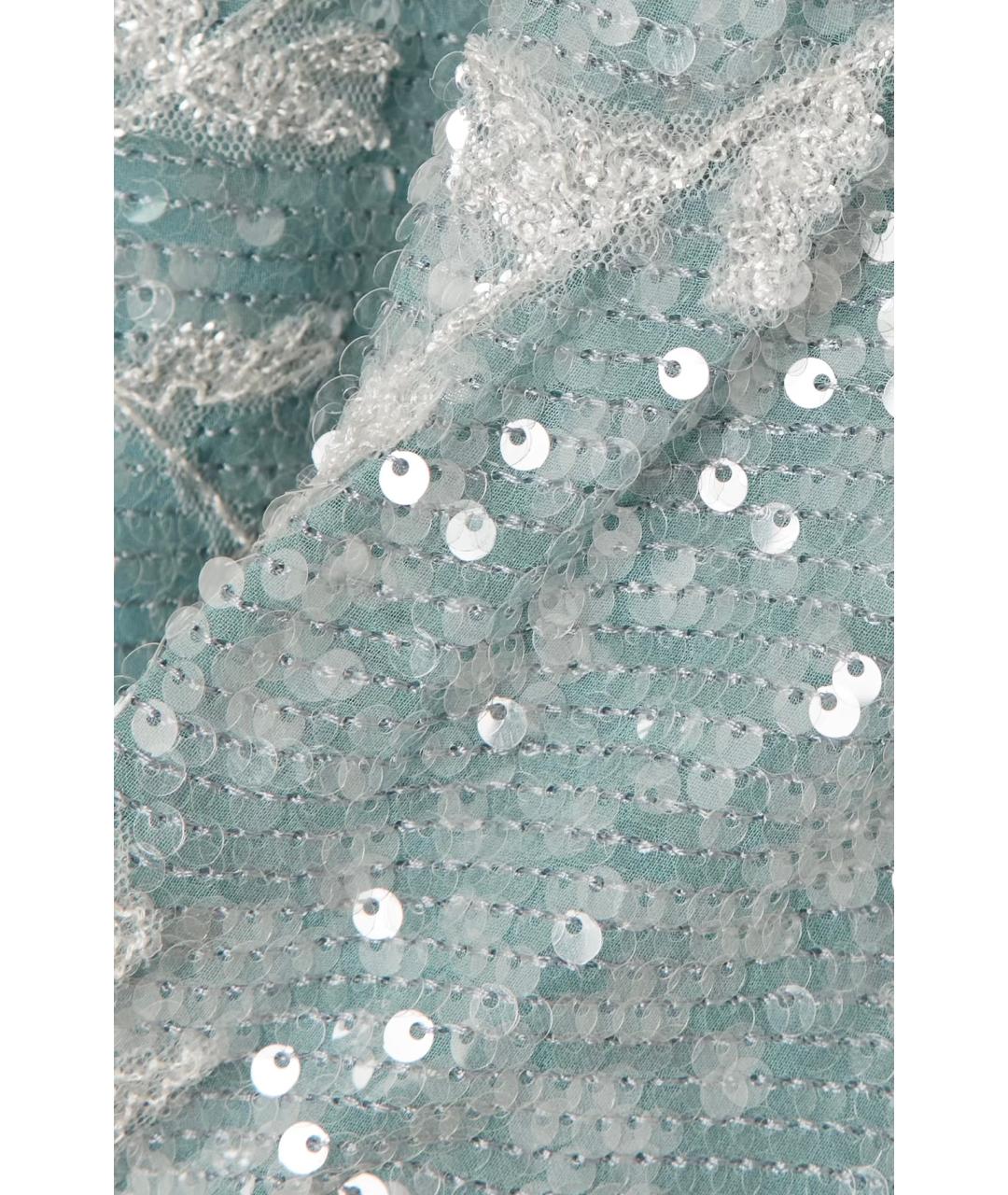 ERDEM Голубое вискозное коктейльное платье, фото 4