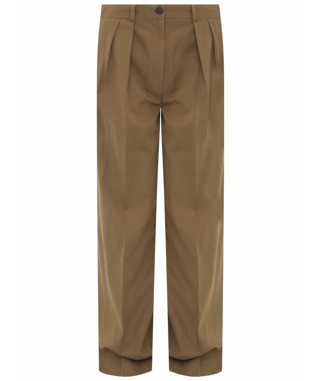 ERMENEGILDO ZEGNA XXX Коричневые хлопковые классические брюки, фото 6