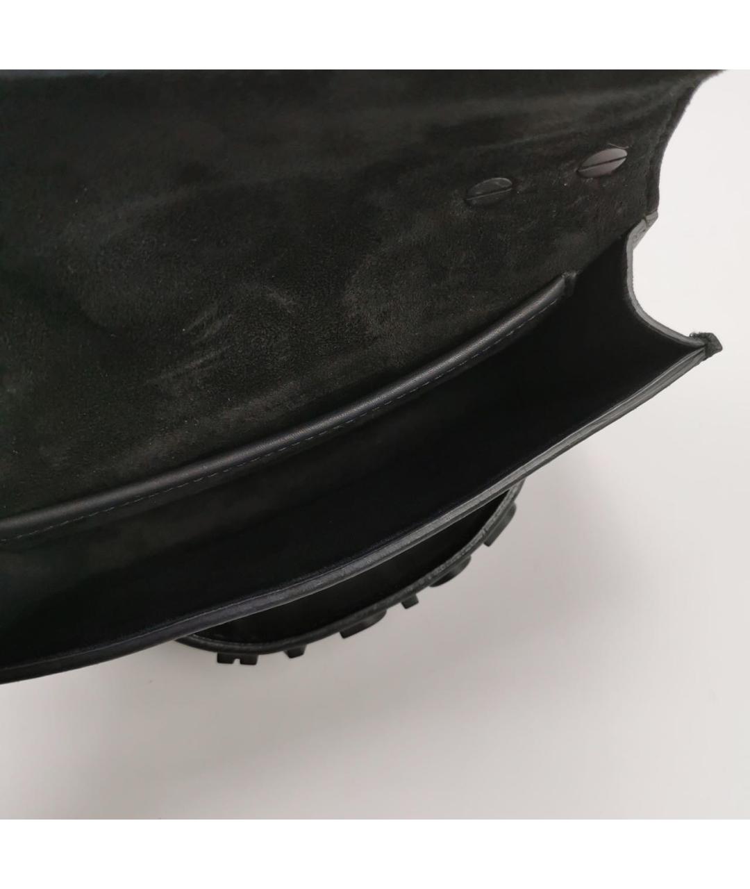 CHRISTIAN DIOR Черная кожаная сумка через плечо, фото 6