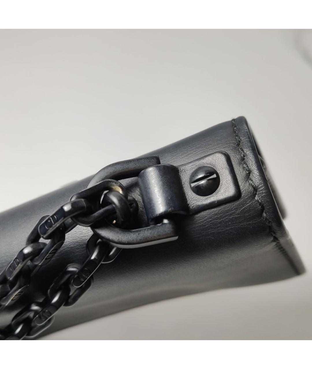 CHRISTIAN DIOR Черная кожаная сумка через плечо, фото 8