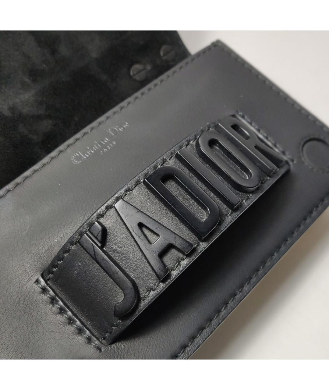 CHRISTIAN DIOR Черная кожаная сумка через плечо, фото 7