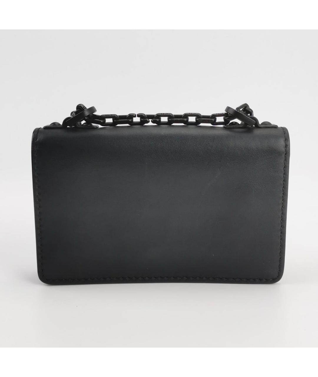 CHRISTIAN DIOR Черная кожаная сумка через плечо, фото 4