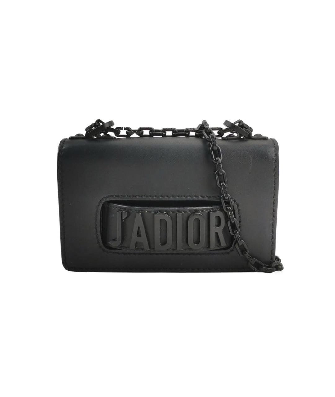 CHRISTIAN DIOR Черная кожаная сумка через плечо, фото 9