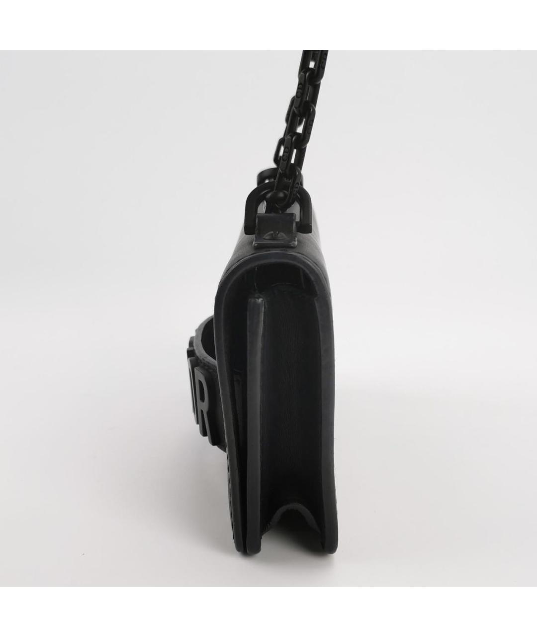 CHRISTIAN DIOR Черная кожаная сумка через плечо, фото 2