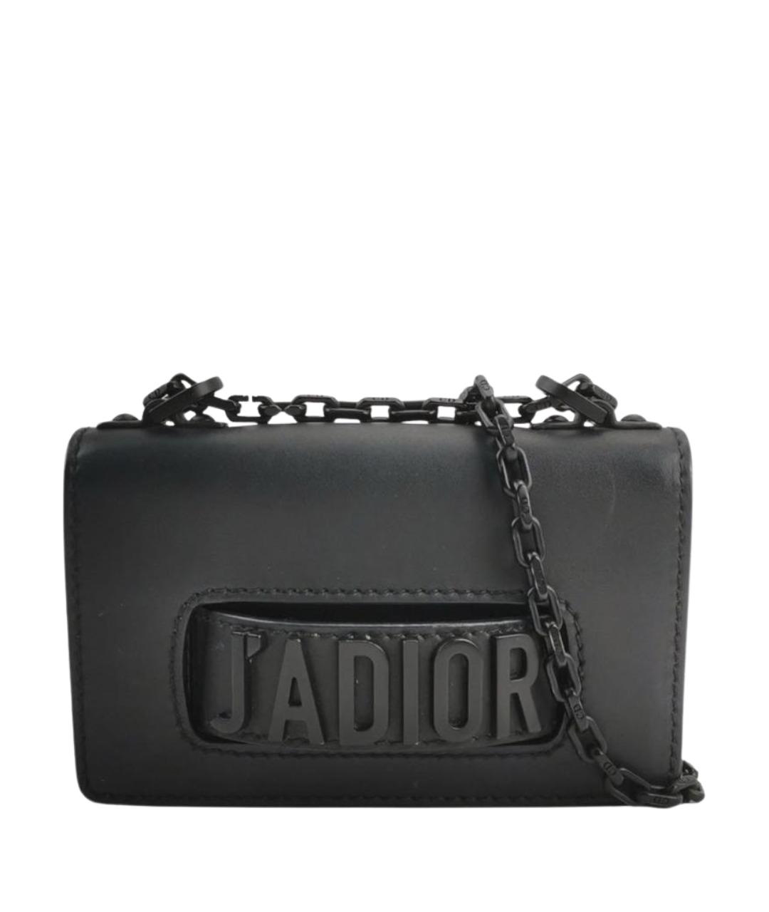 CHRISTIAN DIOR Черная кожаная сумка через плечо, фото 1