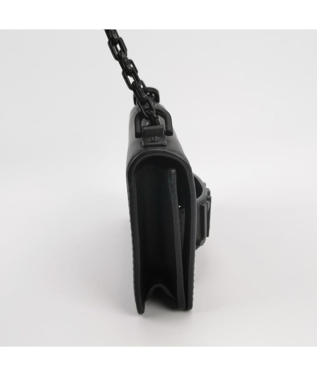 CHRISTIAN DIOR Черная кожаная сумка через плечо, фото 3