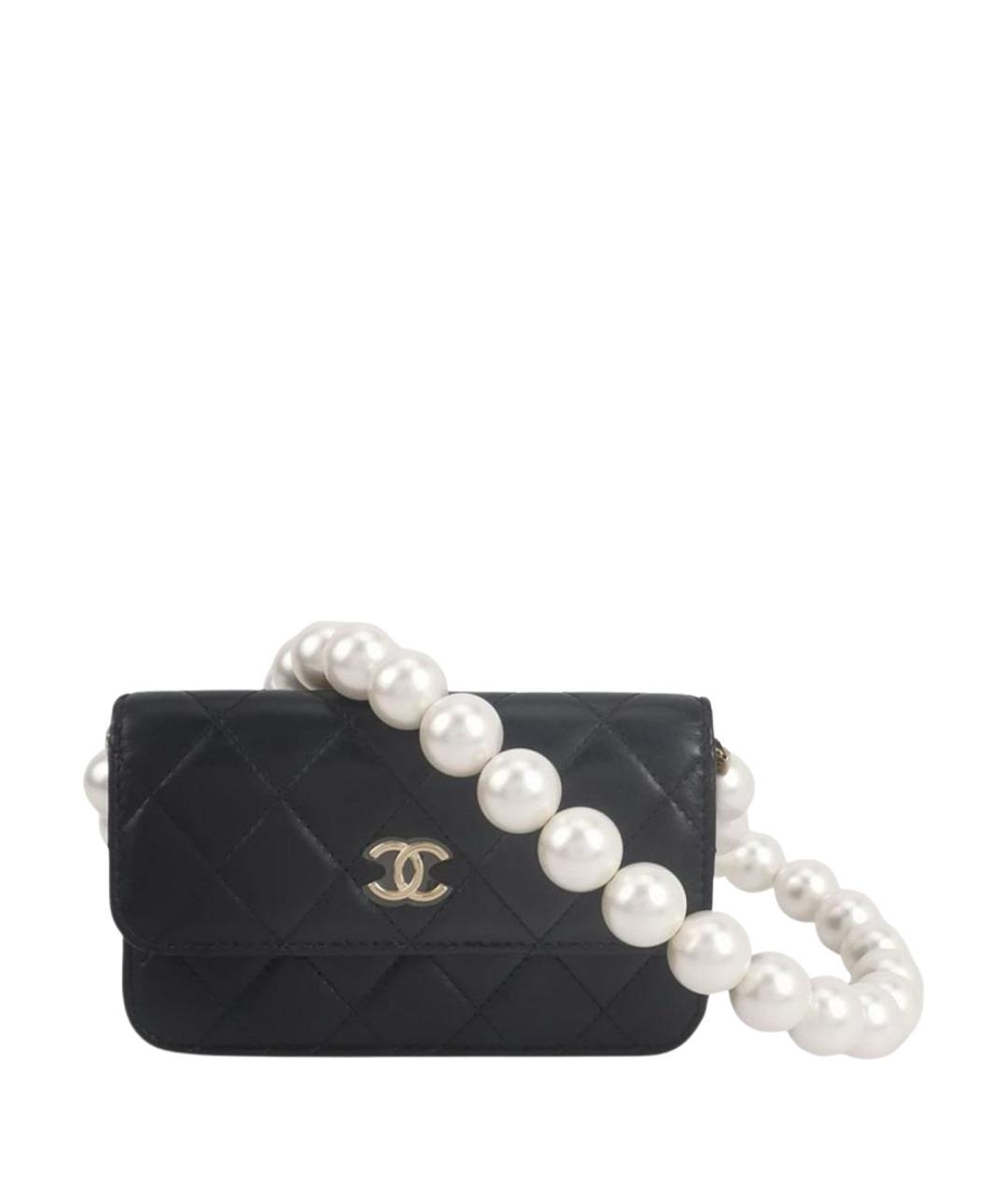 CHANEL Черная кожаная сумка с короткими ручками, фото 1