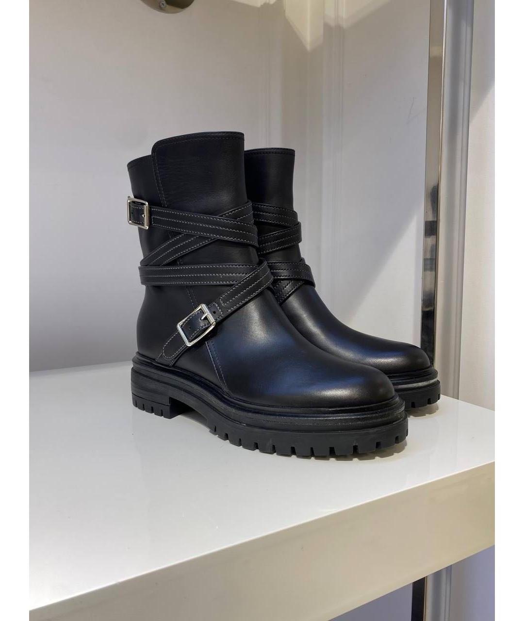 GIANVITO ROSSI Черные кожаные ботинки, фото 5