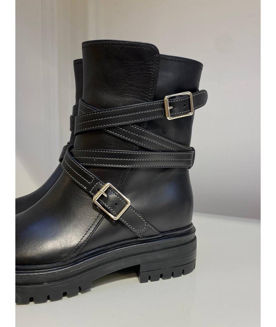 GIANVITO ROSSI Черные кожаные ботинки, фото 2