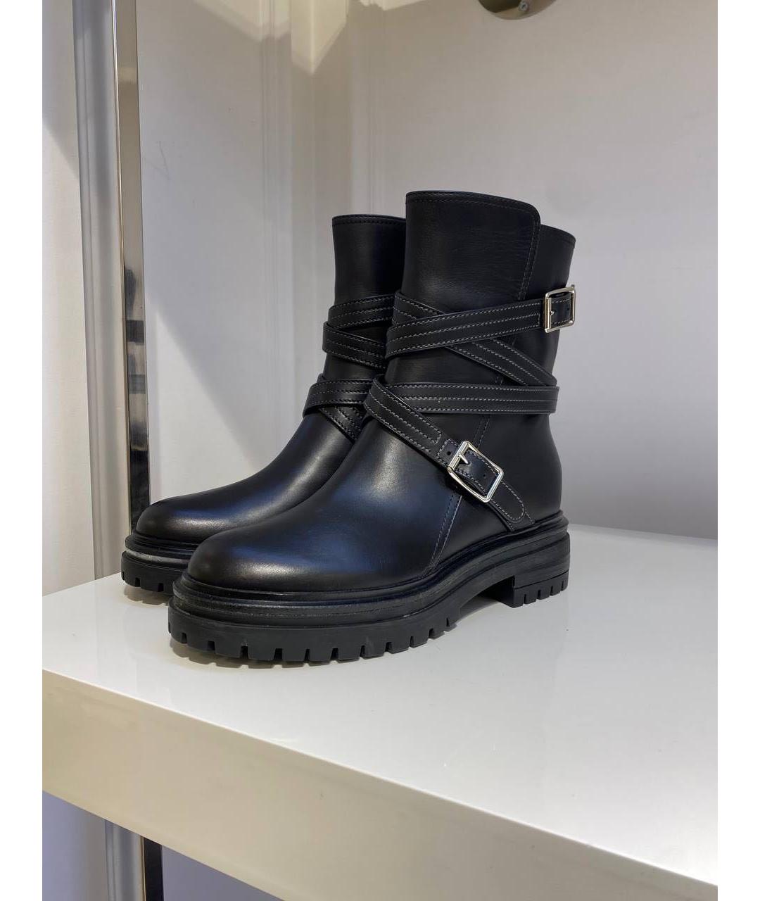 GIANVITO ROSSI Черные кожаные ботинки, фото 4