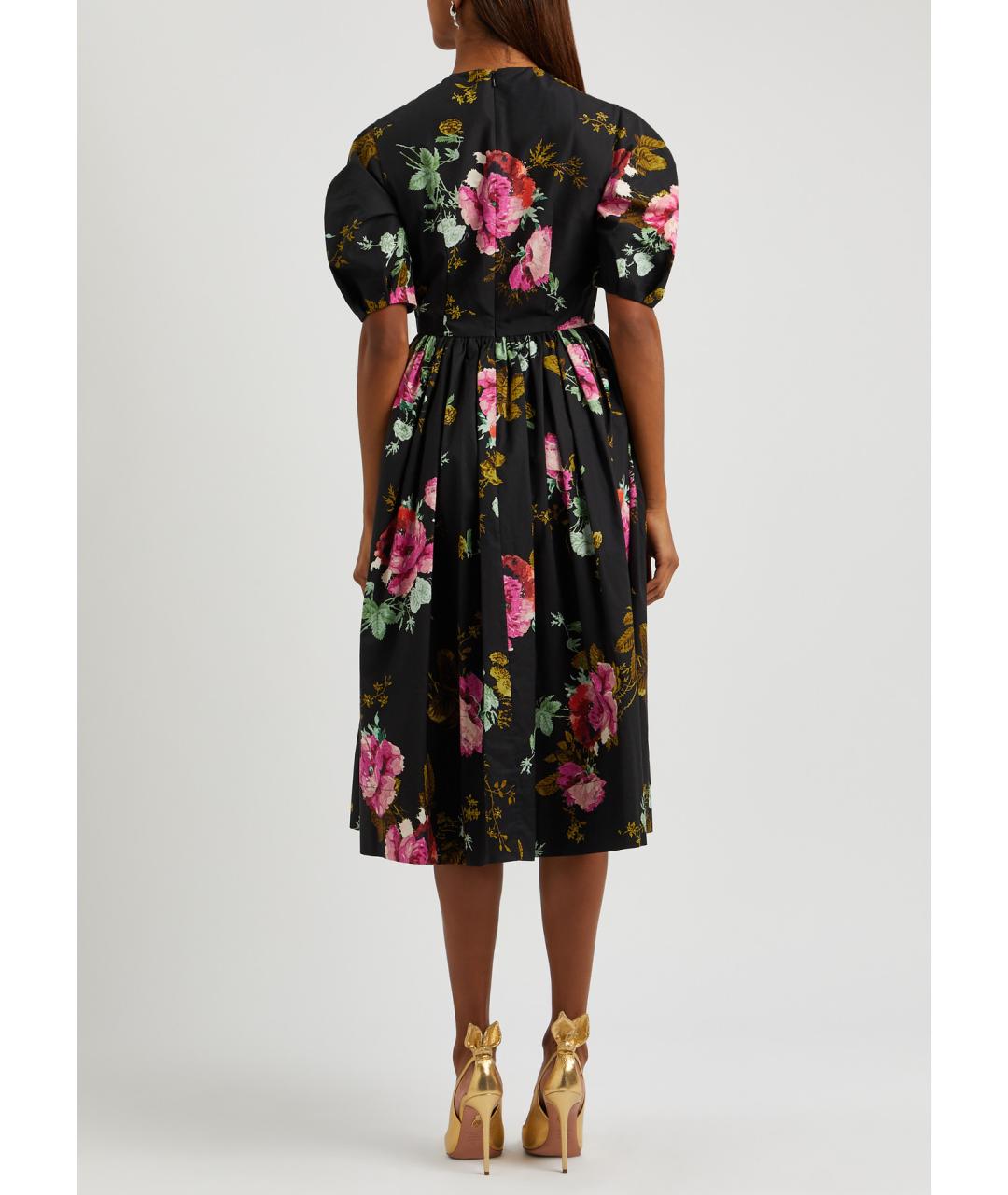 ERDEM Черное хлопковое коктейльное платье, фото 4