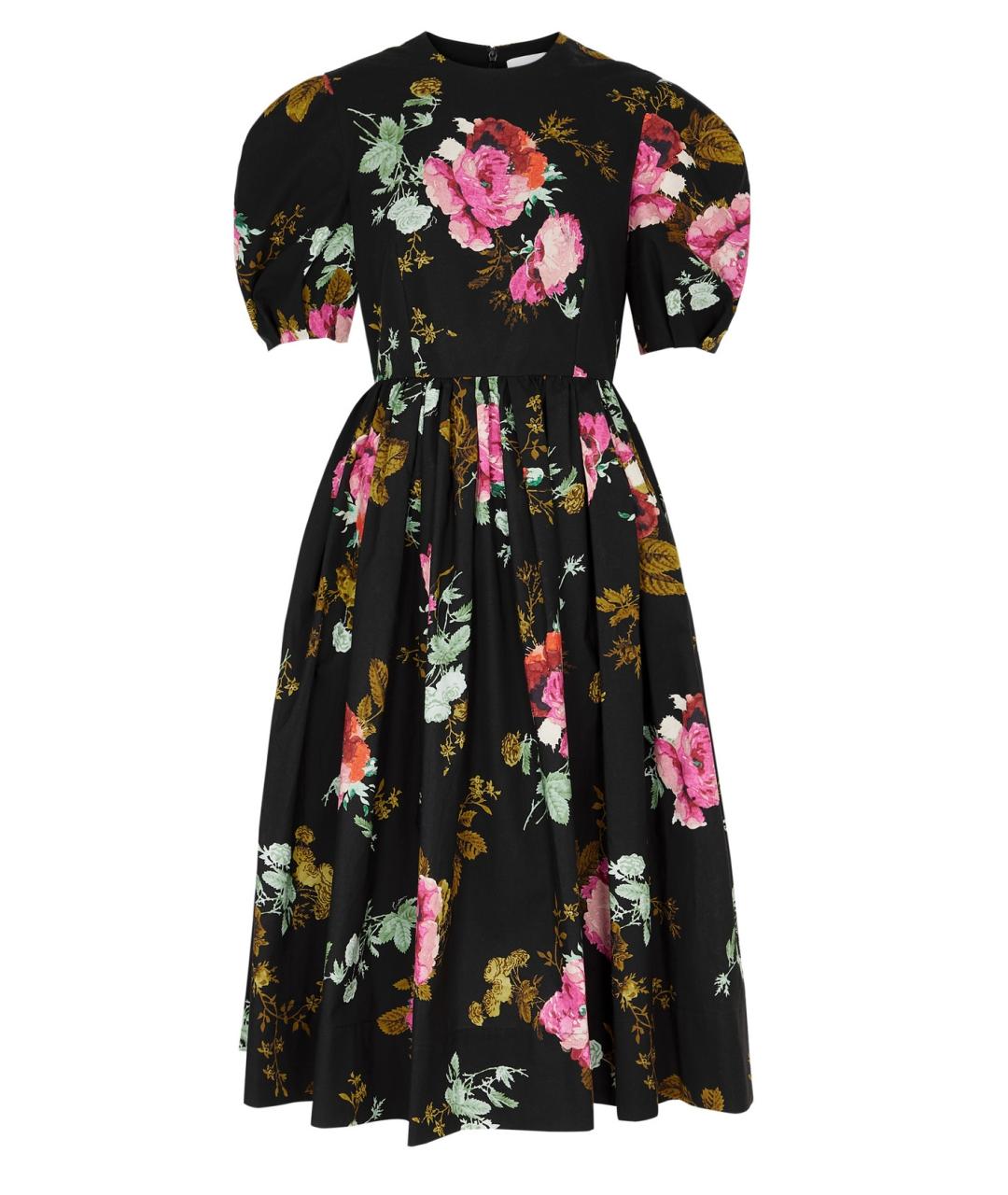 ERDEM Черное хлопковое коктейльное платье, фото 8