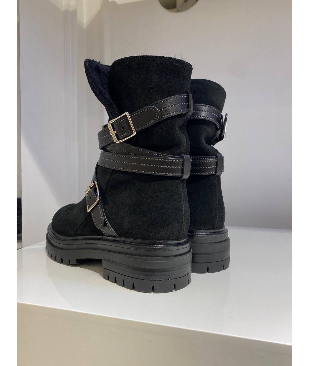 GIANVITO ROSSI Черные замшевые ботинки, фото 3