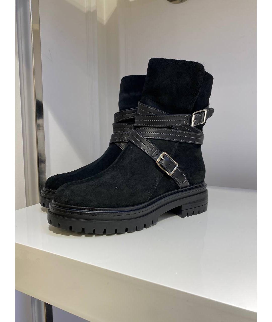 GIANVITO ROSSI Черные замшевые ботинки, фото 4