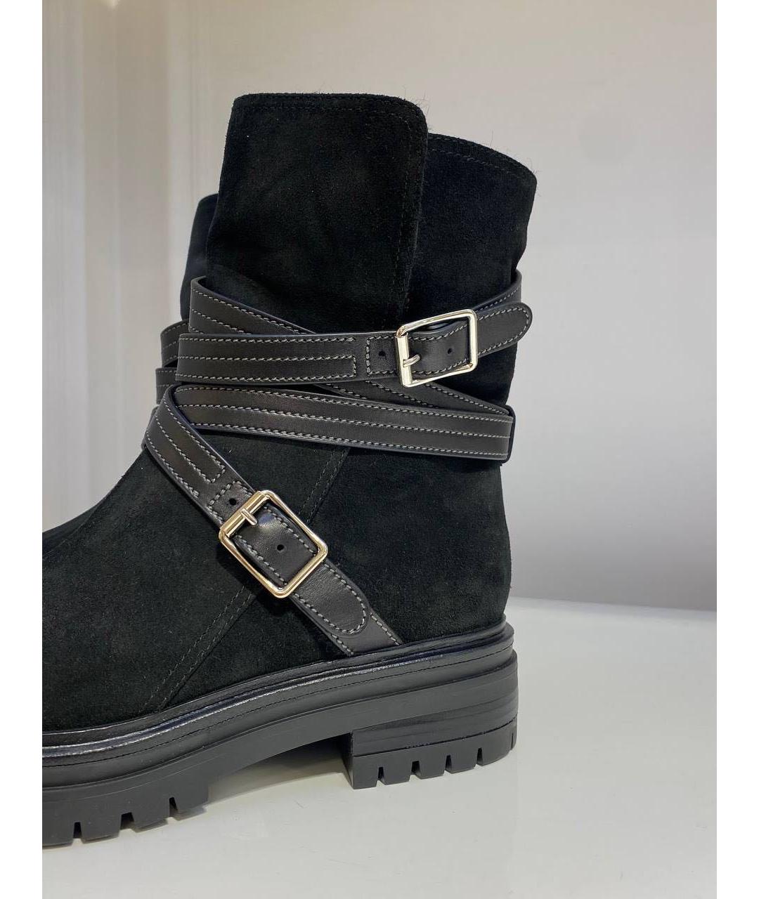 GIANVITO ROSSI Черные замшевые ботинки, фото 2