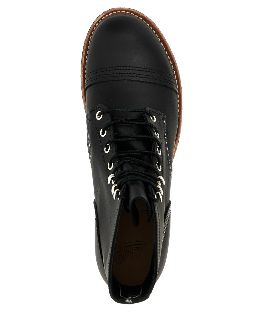 RED WING Черные кожаные высокие ботинки, фото 4