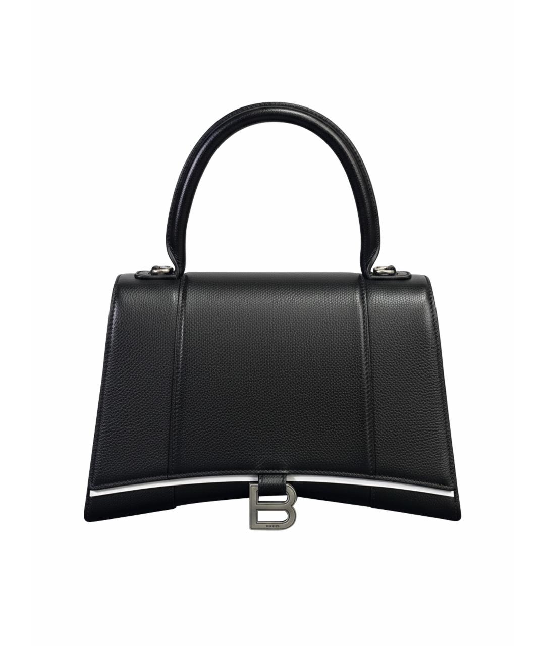 BALENCIAGA Черная кожаная сумка с короткими ручками, фото 1