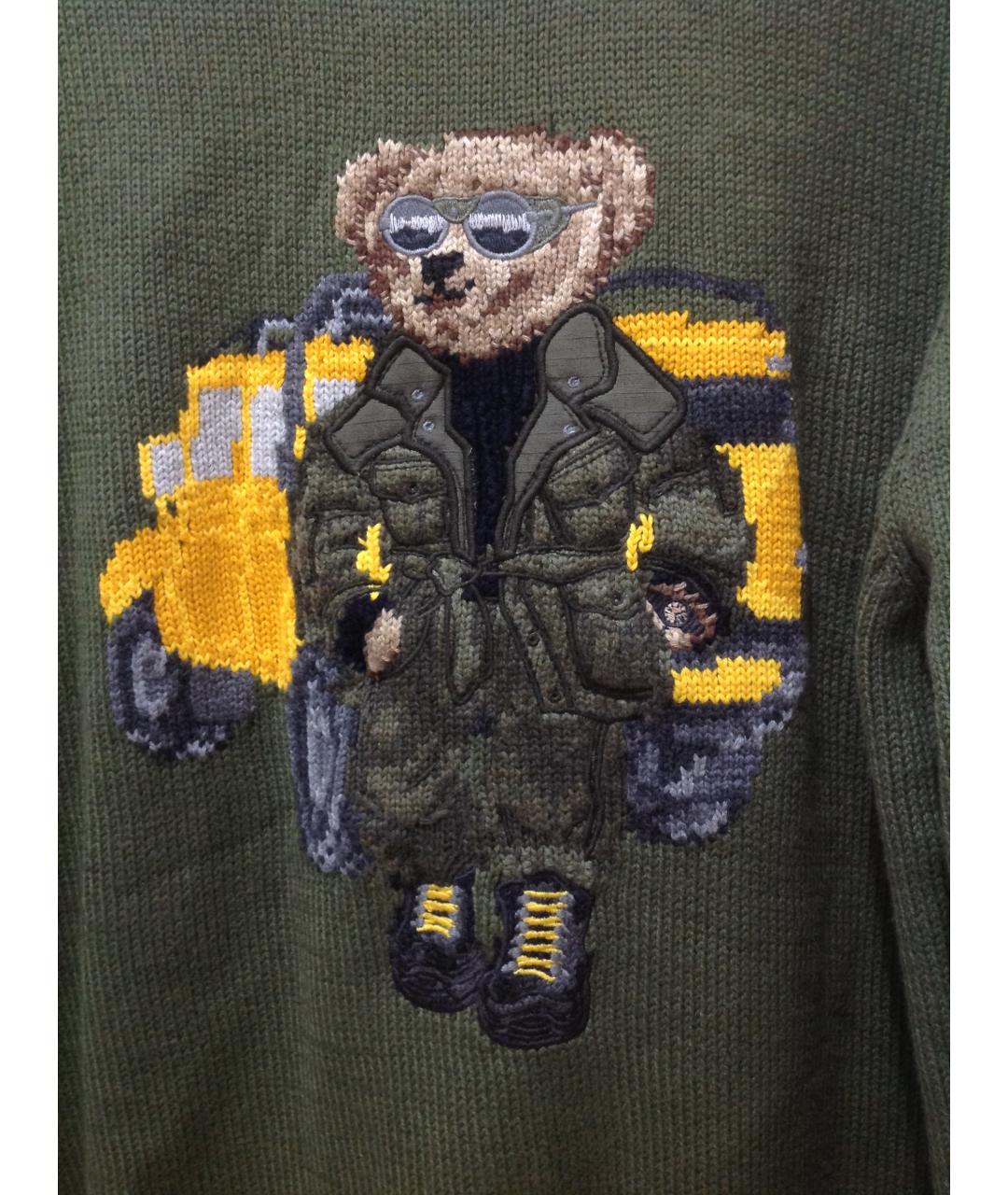 POLO RALPH LAUREN Зеленый хлопковый джемпер / свитер, фото 7