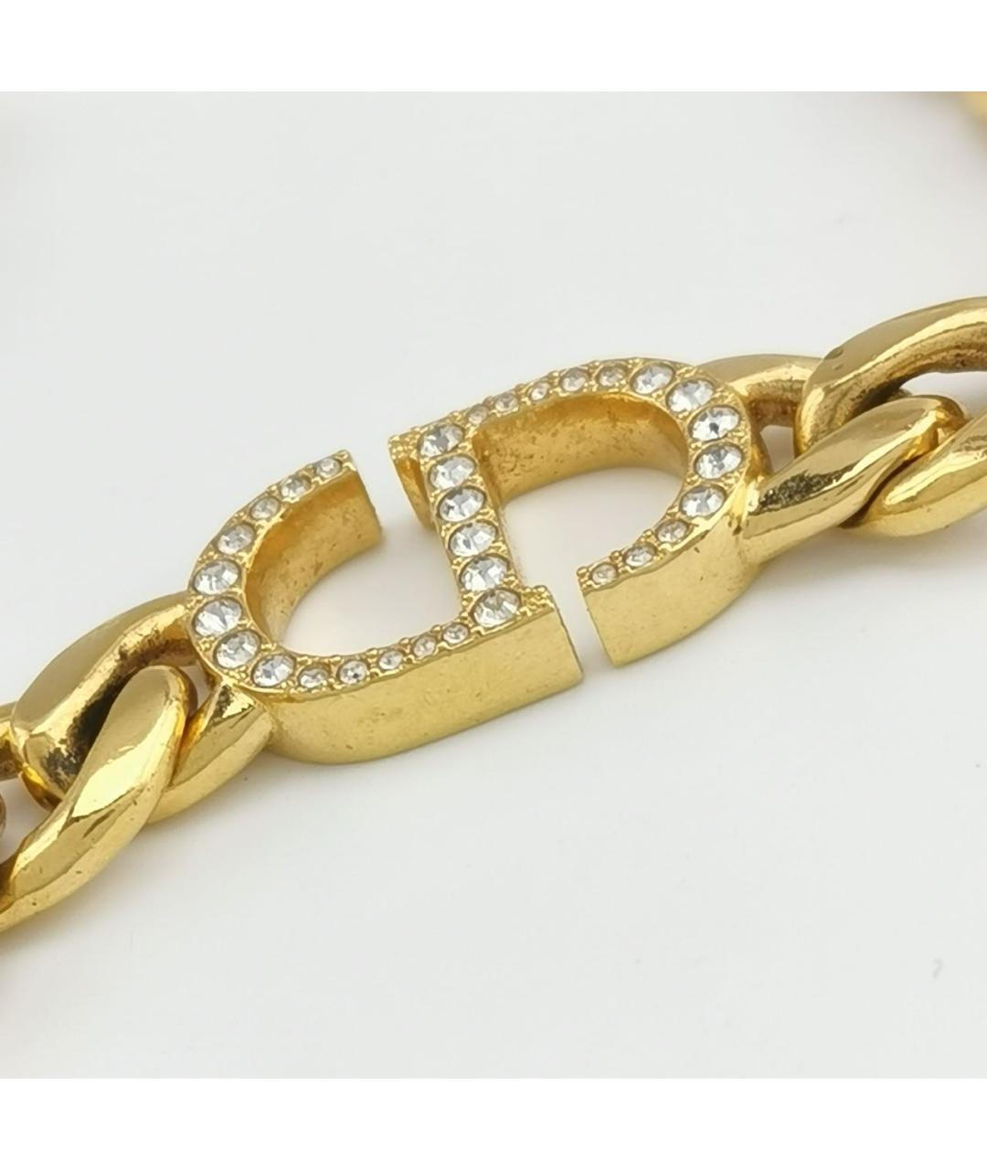 CHRISTIAN DIOR Золотой металлический кулон, фото 6