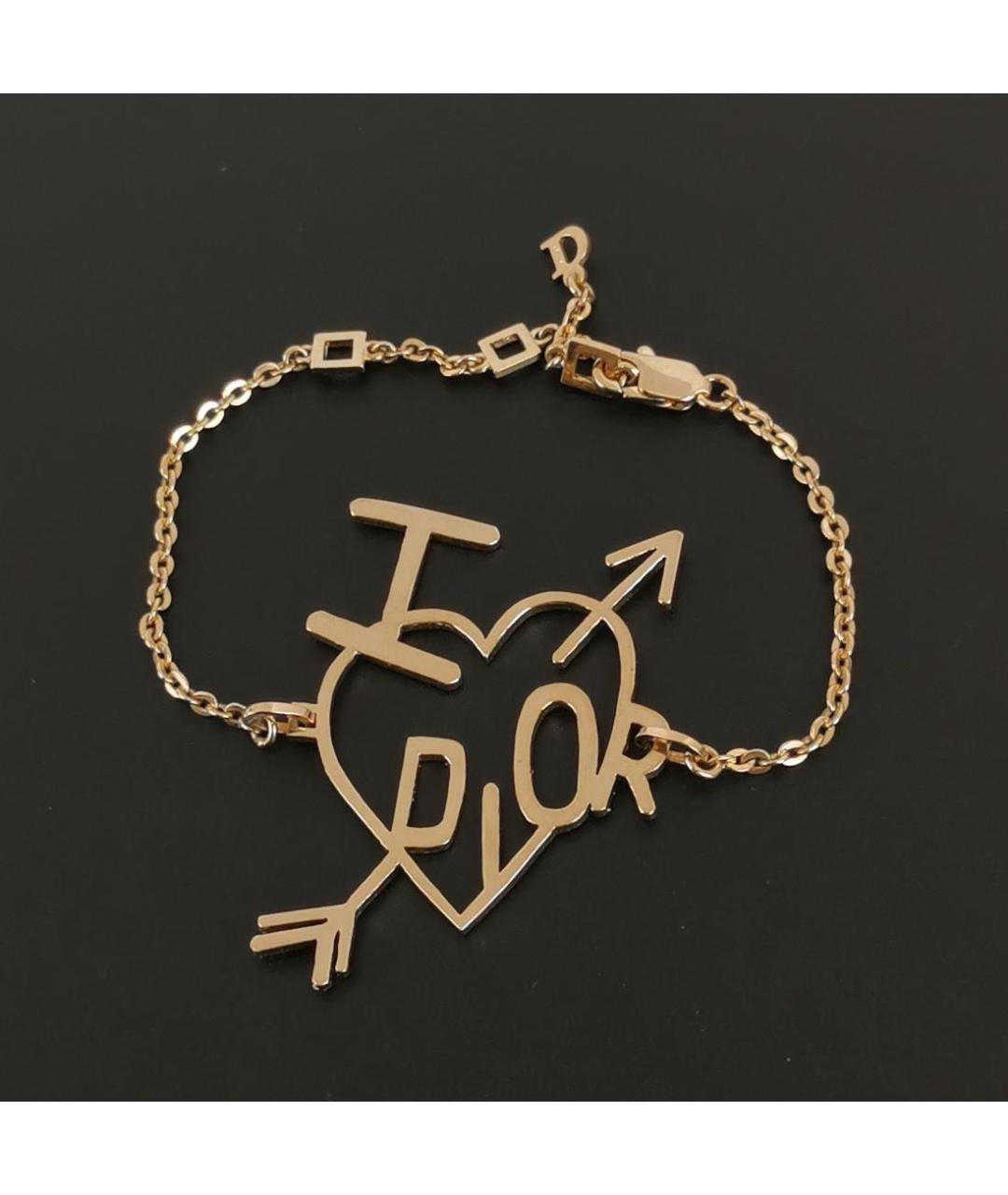 CHRISTIAN DIOR Золотой металлический браслет, фото 4