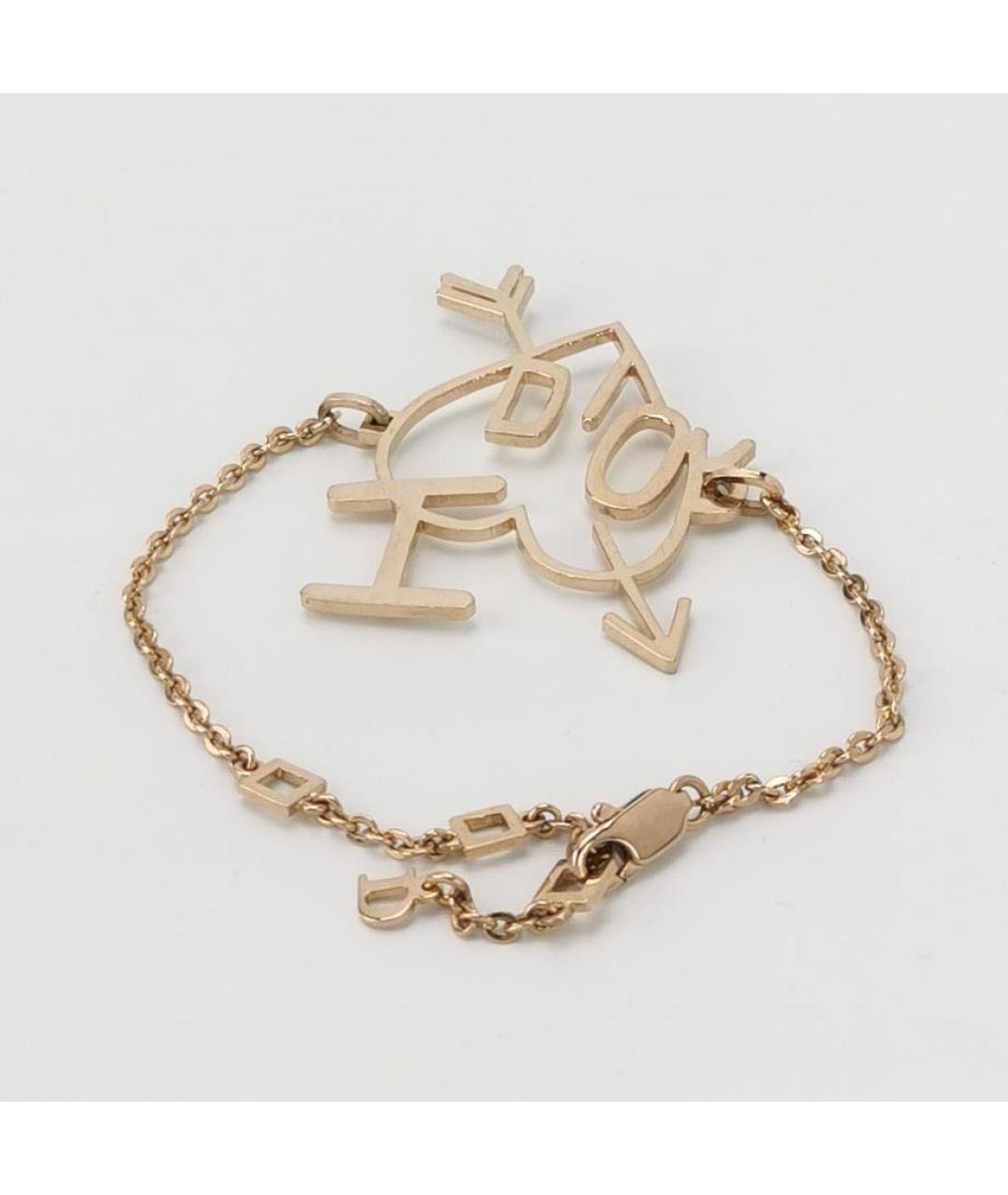 CHRISTIAN DIOR Золотой металлический браслет, фото 2