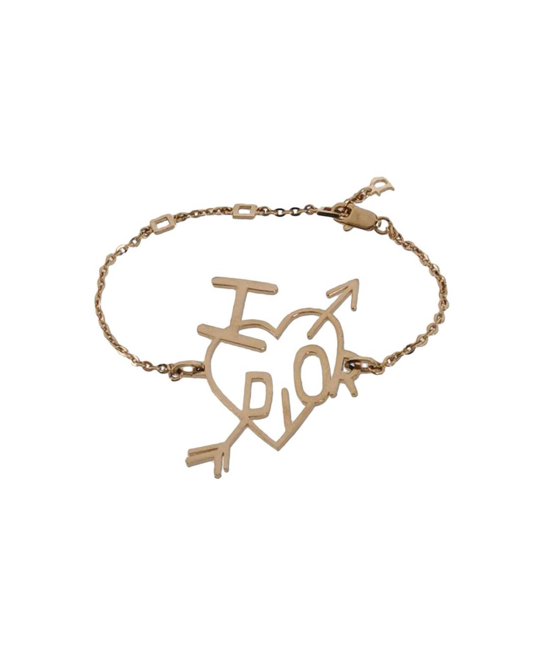 CHRISTIAN DIOR Золотой металлический браслет, фото 7