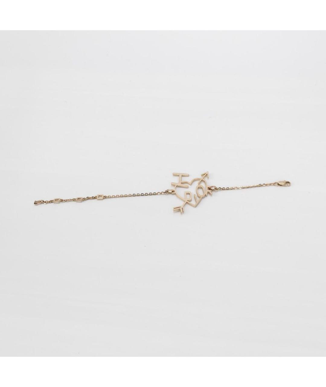 CHRISTIAN DIOR Золотой металлический браслет, фото 3