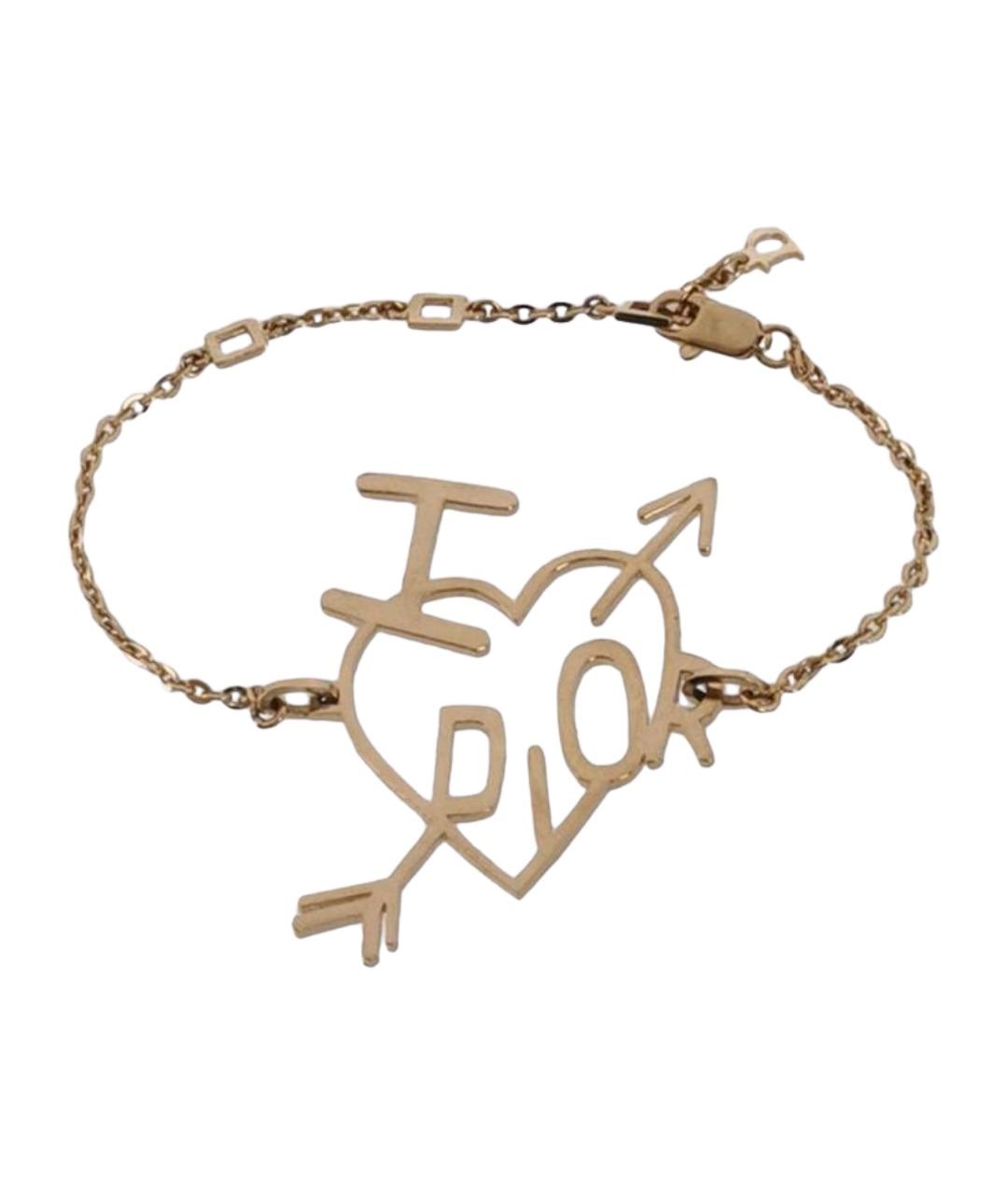 CHRISTIAN DIOR Золотой металлический браслет, фото 1