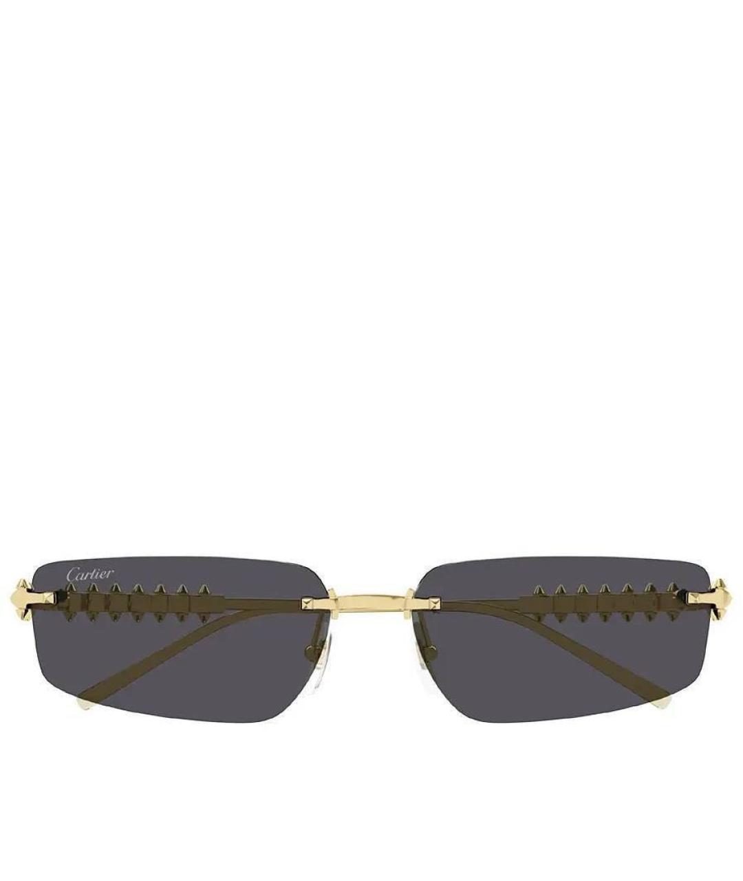 CARTIER Золотые металлические солнцезащитные очки, фото 1