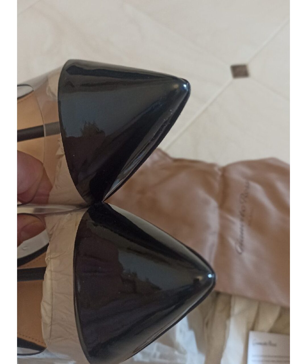 GIANVITO ROSSI Черные туфли из лакированной кожи, фото 8