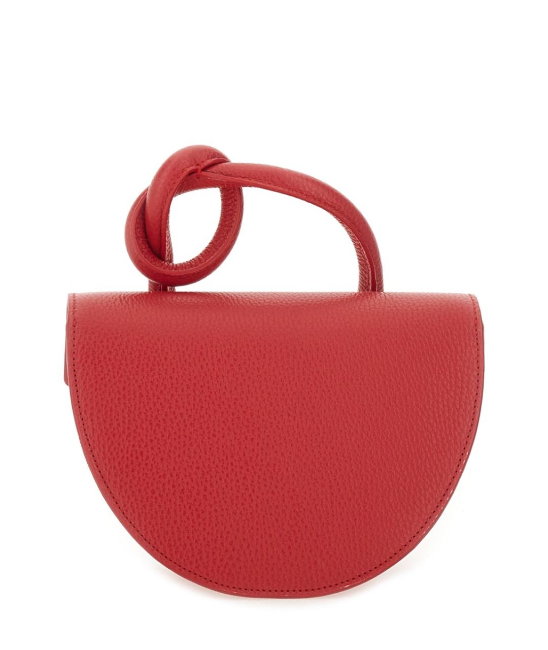 YUZEFI Красная кожаная сумка через плечо, фото 3