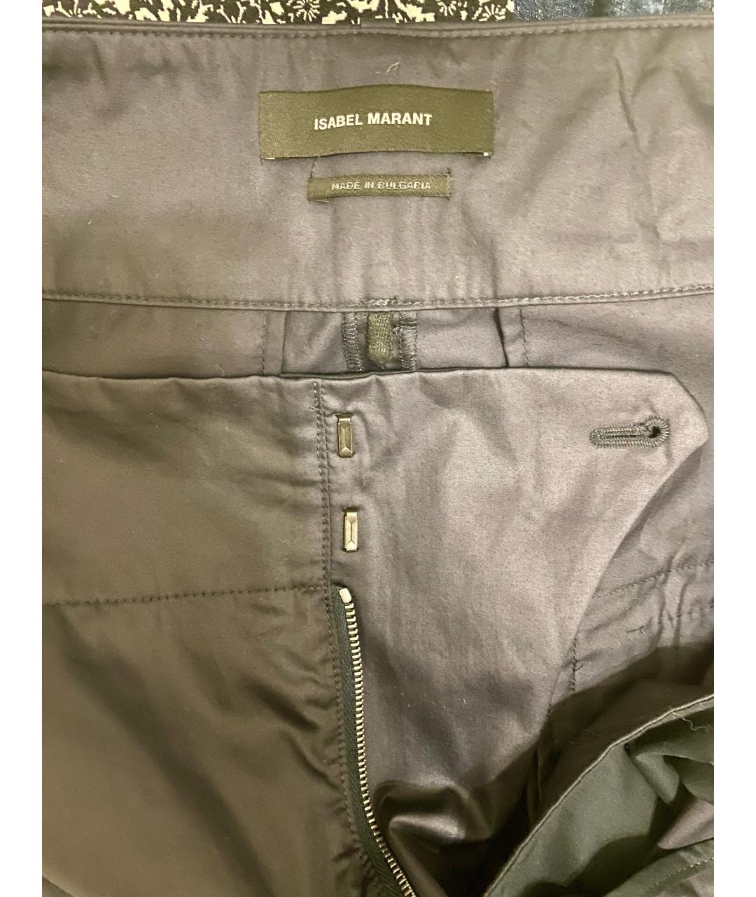 ISABEL MARANT Синие хлопковые брюки широкие, фото 3