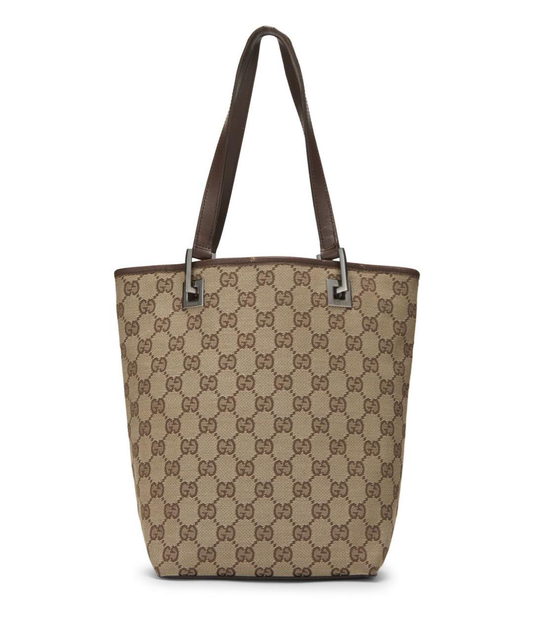 GUCCI Коричневая кожаная сумка через плечо, фото 9